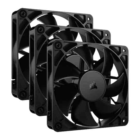 Corsair RS120 PWM 120mm Fan Triple Pack - Simplified Control - Daisy-Chain 4-Pin PWM